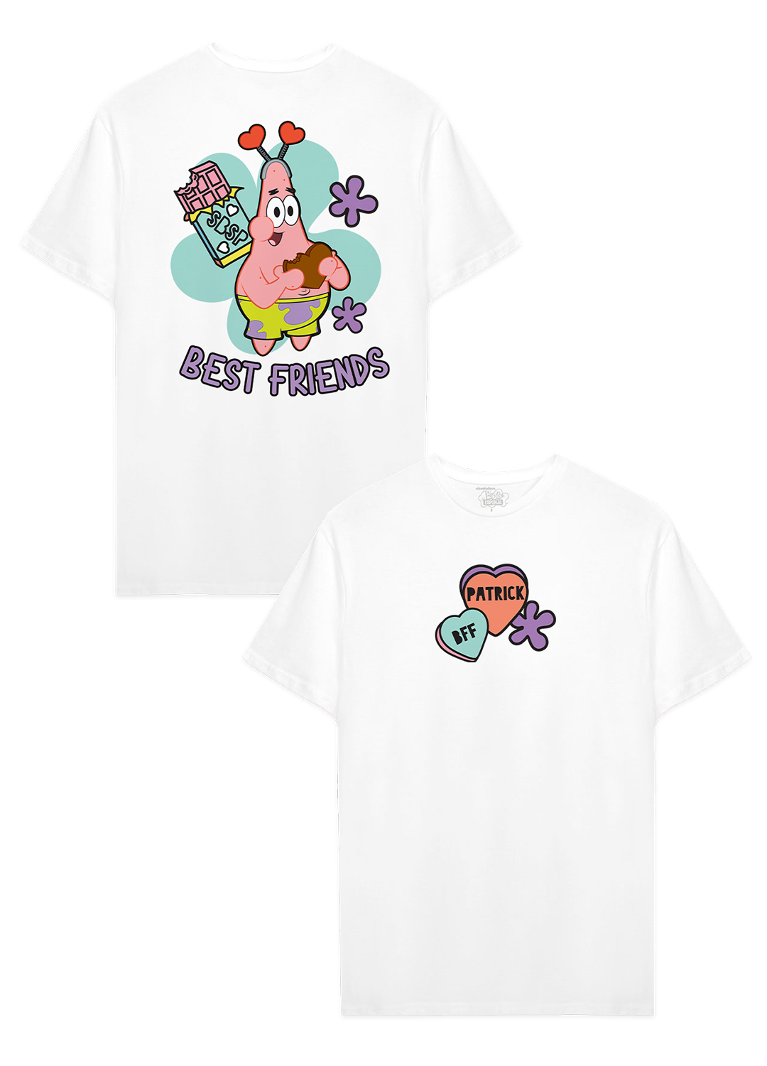 Playera Bob Esponja Hombre Mujer Blanco Valentines Patricio - Fan Army