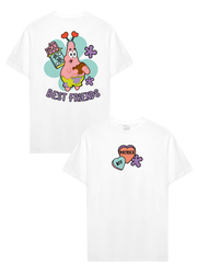 Playera Bob Esponja Hombre Mujer Blanco Valentines Patricio - Fan Army