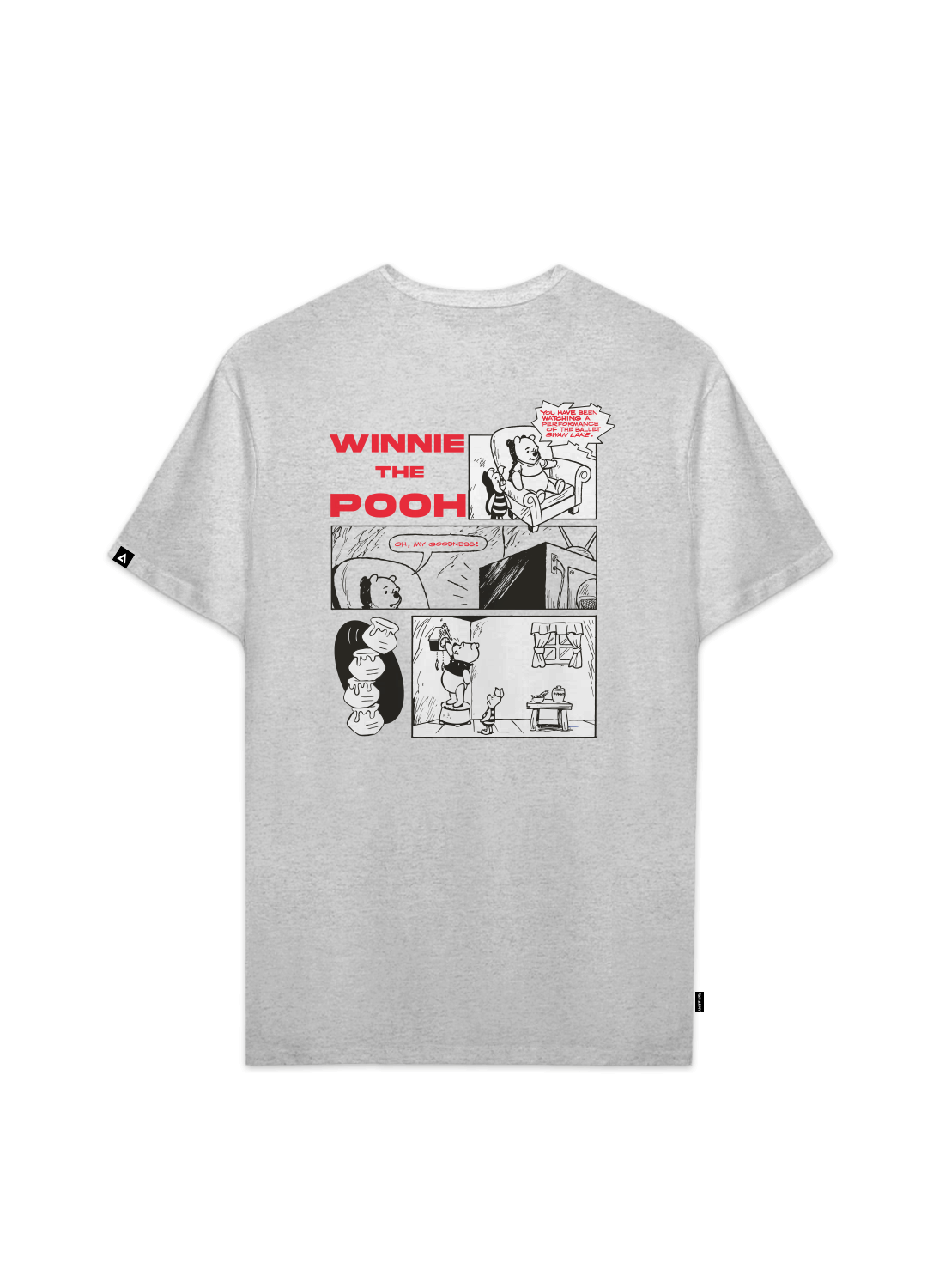 Playera Winnie the Pooh Hombre Mujer Gris Clásicos Disney Original Comic - Fan Army