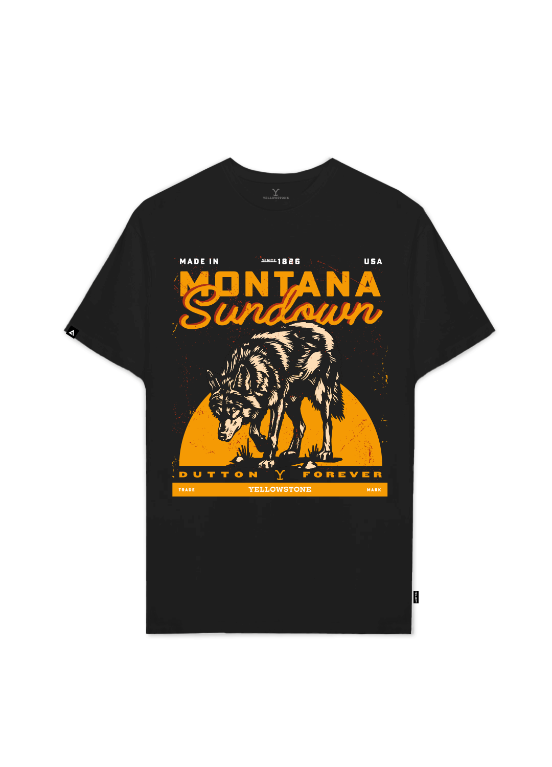 Playera Yellowstone Hombre Mujer Negro Paramount Original Montana Sundown