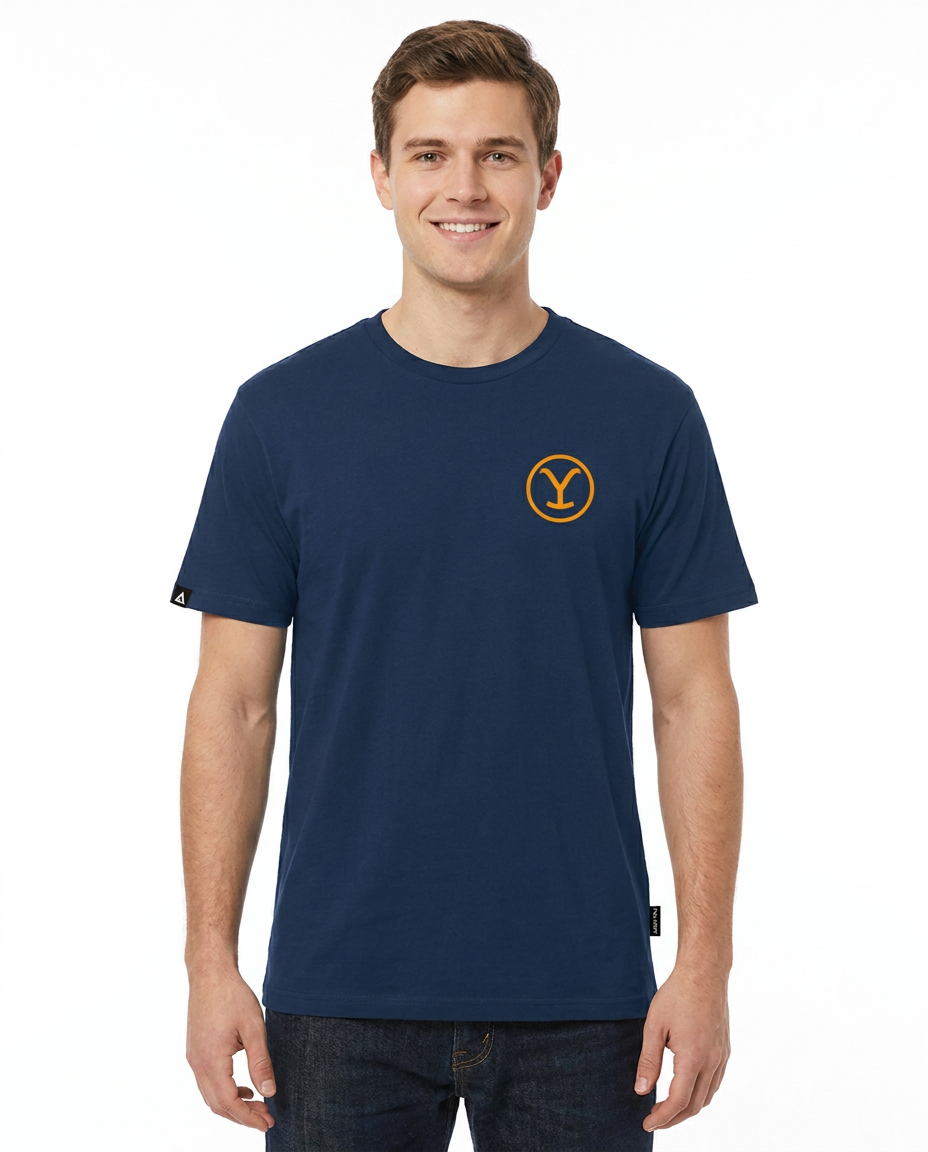 Playera Yellowstone hombre Azul Marino Paramount Original Protect the Brand