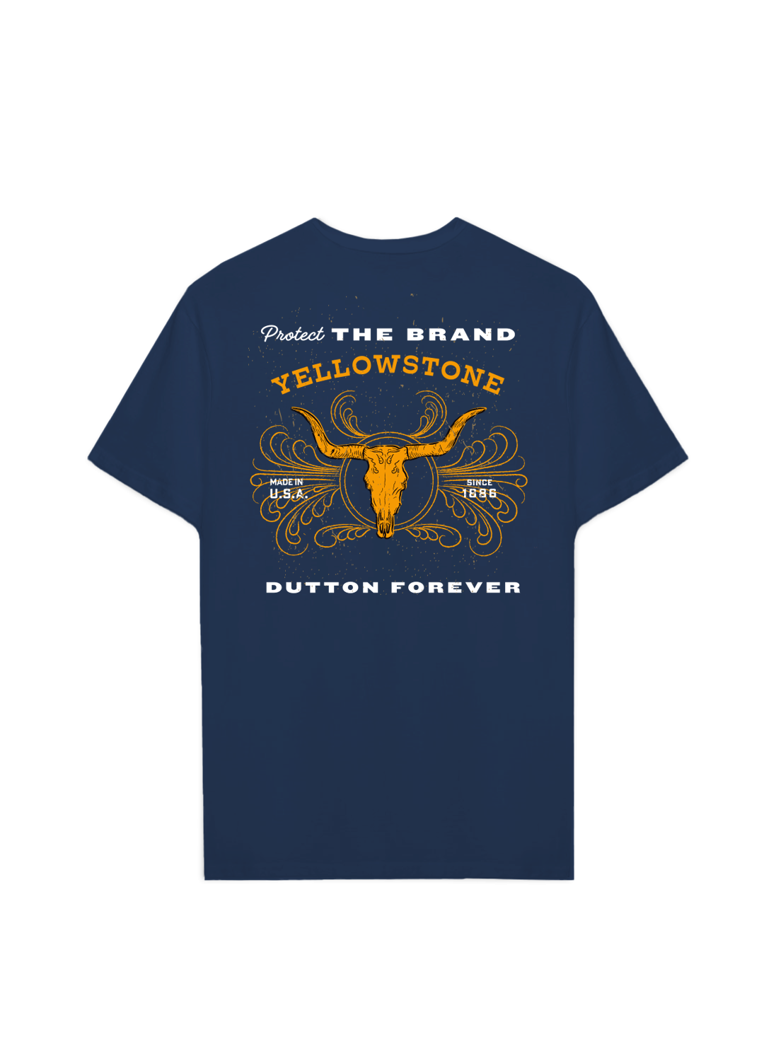Playera Yellowstone hombre Azul Marino Paramount Original Protect the Brand