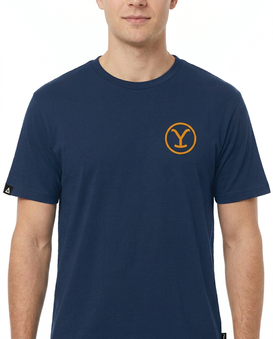 Playera Yellowstone hombre Azul Marino Paramount Original Protect the Brand