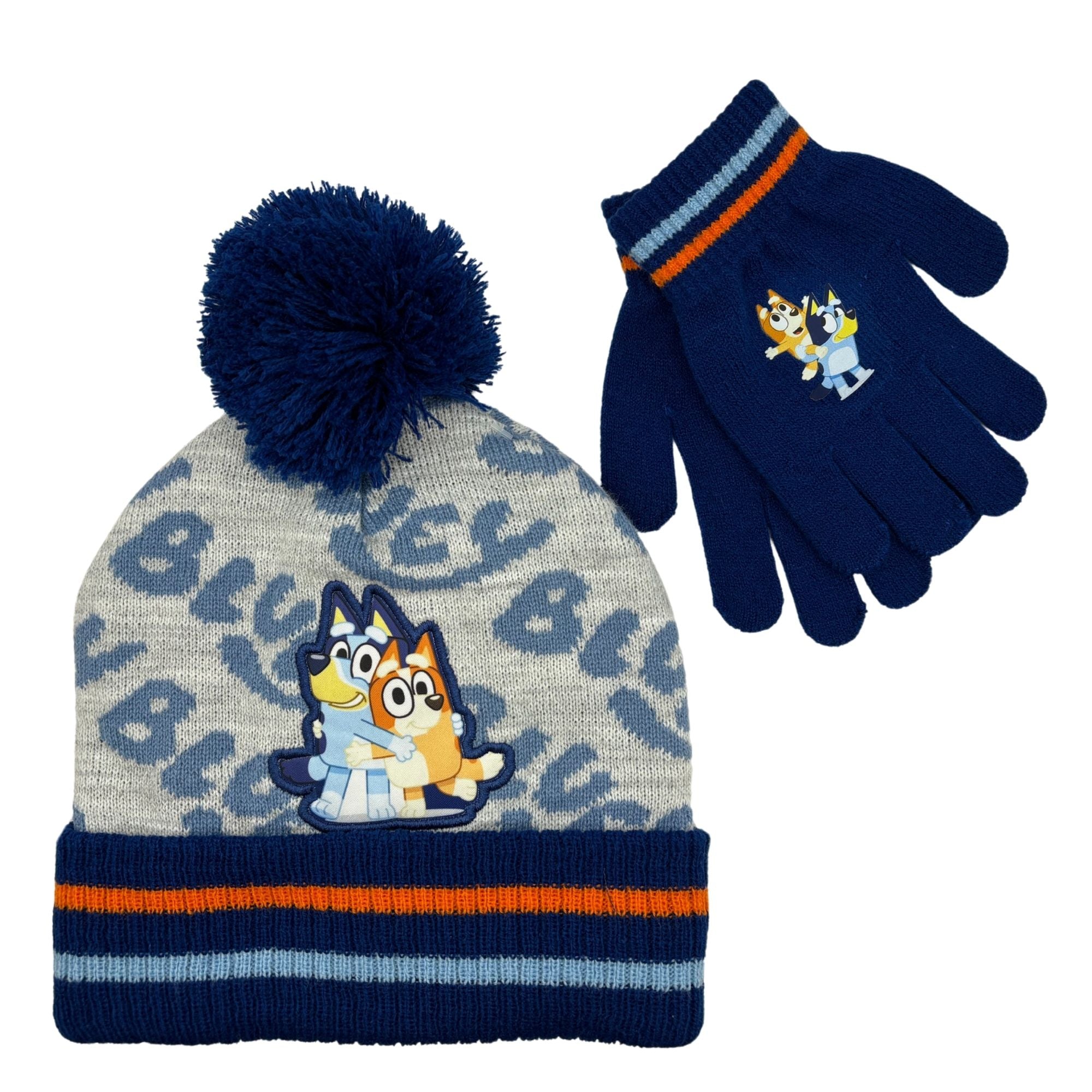 Set Gorro con Guantes Bluey y Bingo Beanie Original