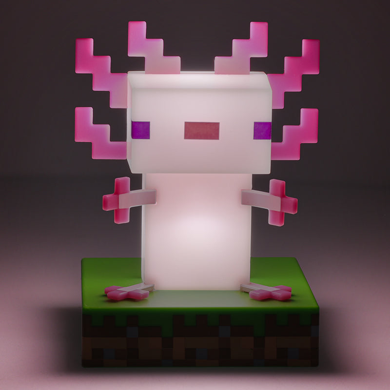 Lámpara Minecraft Icon Ajolote Luz de Noche Original - Fan Army