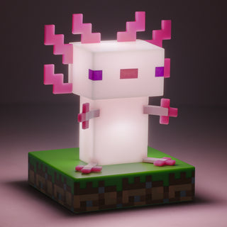 Lámpara Minecraft Icon Ajolote Luz de Noche Original