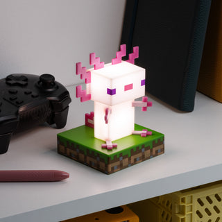 Lámpara Minecraft Icon Ajolote Luz de Noche Original