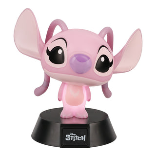 Lampara de Noche Stitch Angel Icono Rosa