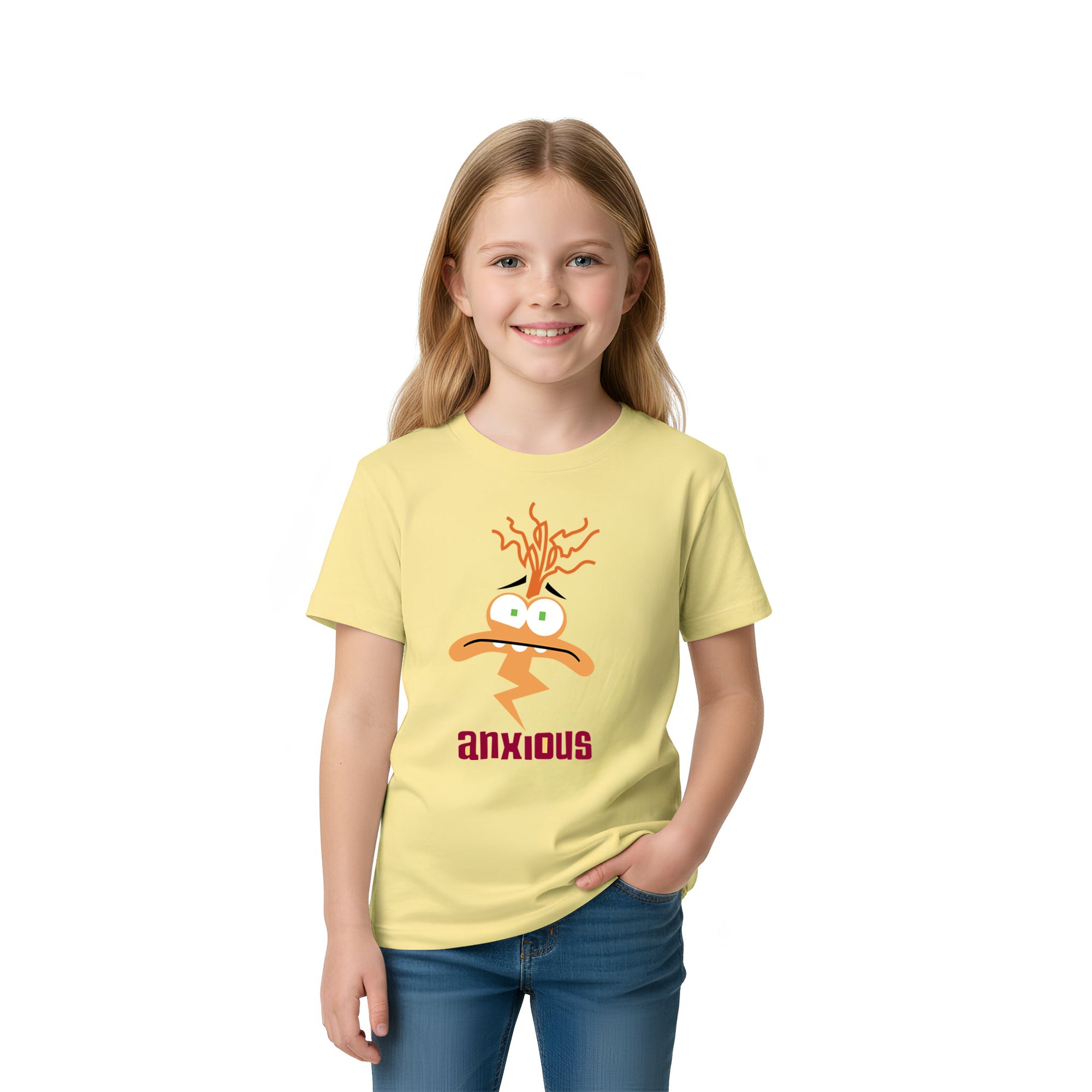 Playera Niño Intensamente niño Amarillo Disney Original Ansiedad