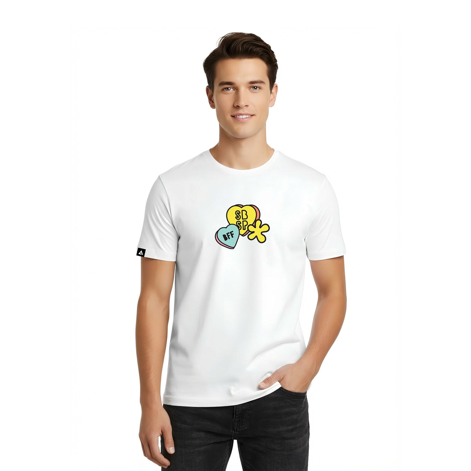Playera Bob Esponja Hombre Mujer Blanco Valentines Bob