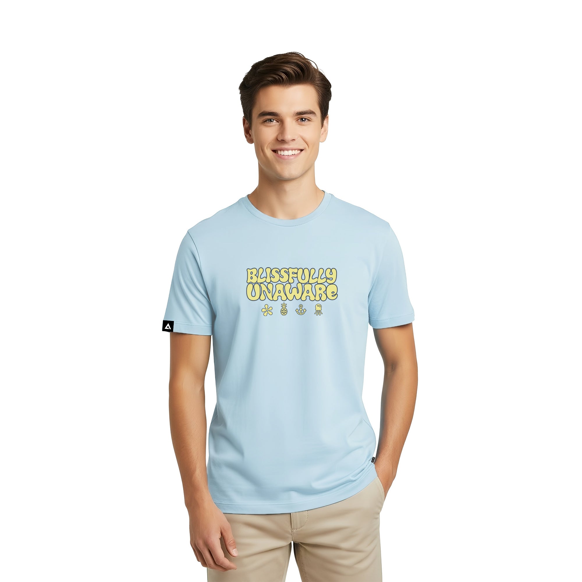 Playera Bob Esponja Hombre Mujer Azul Cielo Blissfully Unaware