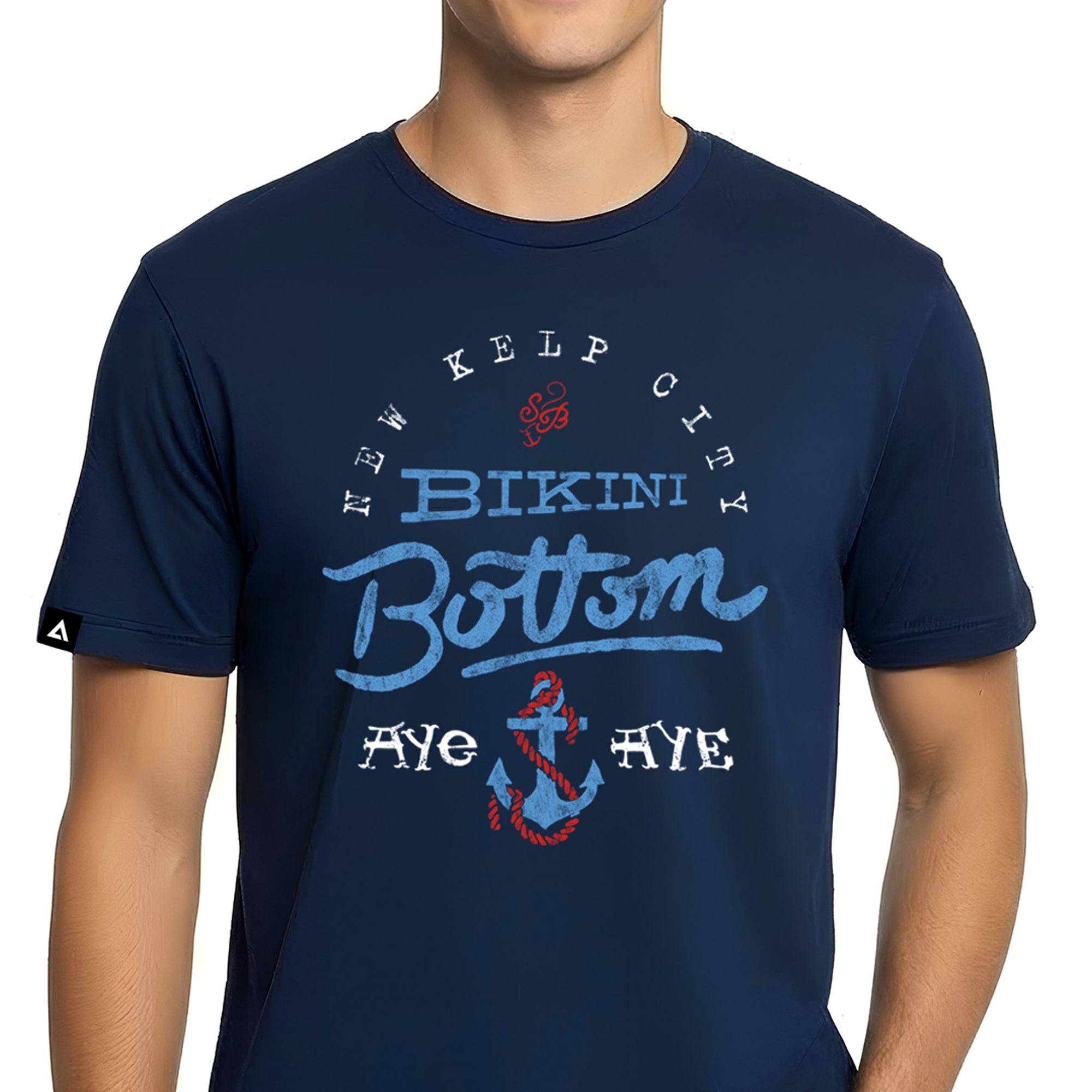 Playera Bob Esponja Hombre Mujer Azul Marino Bikini Bottom