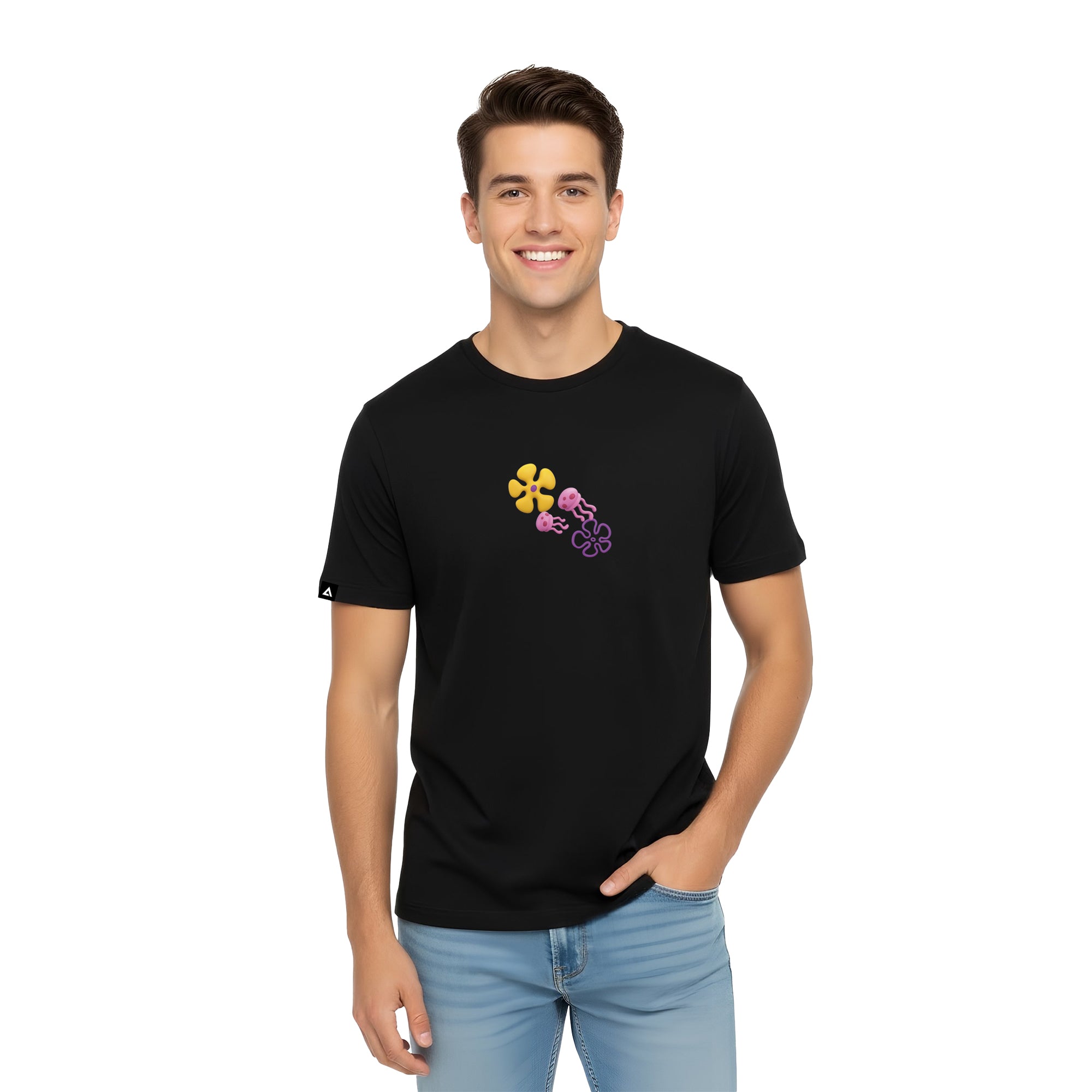 Playera Bob Esponja Hombre Mujer Negro by Grand Chamaco