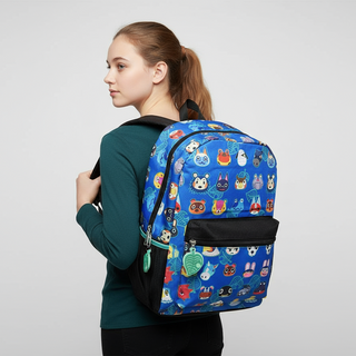 Mochila Escolar Animal Crossing Personajes - Diseño Colorido y Espacioso - Fan Army