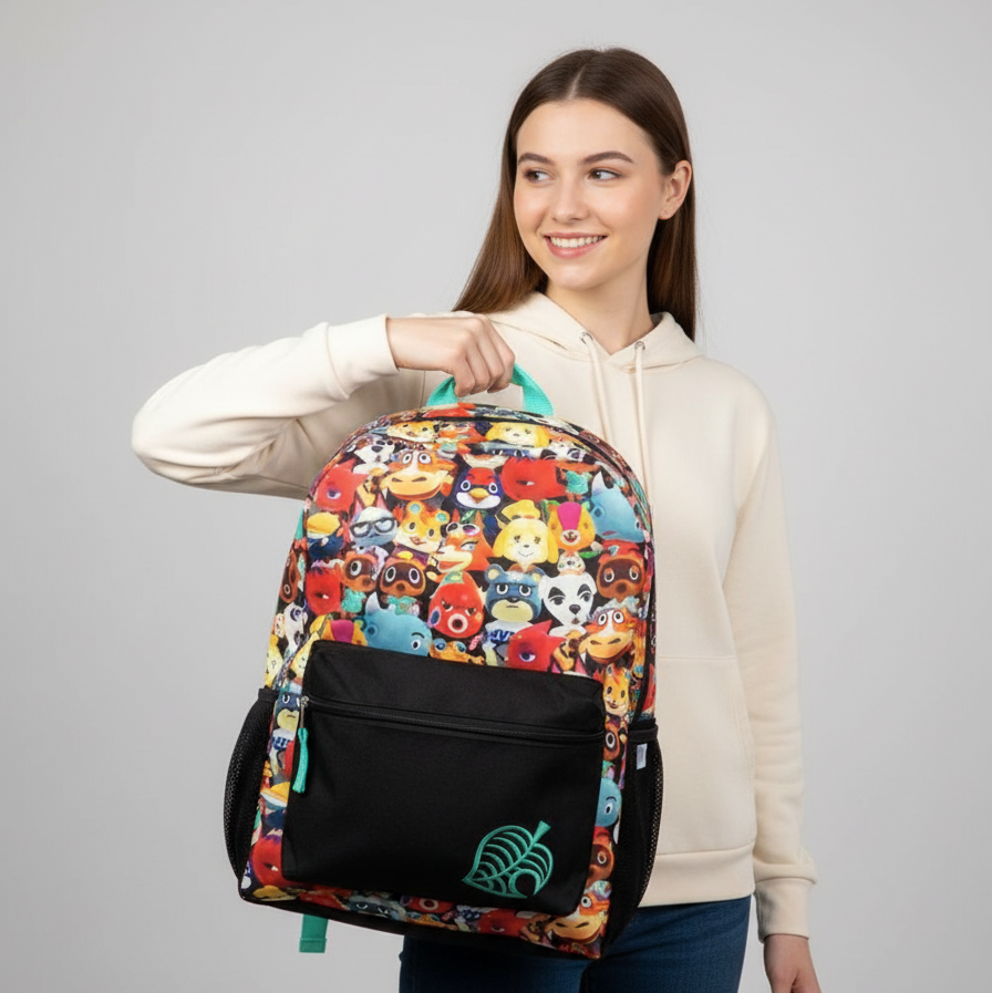 Mochila escolar Animal Crossing Tom Nook Personajes - Fan Army