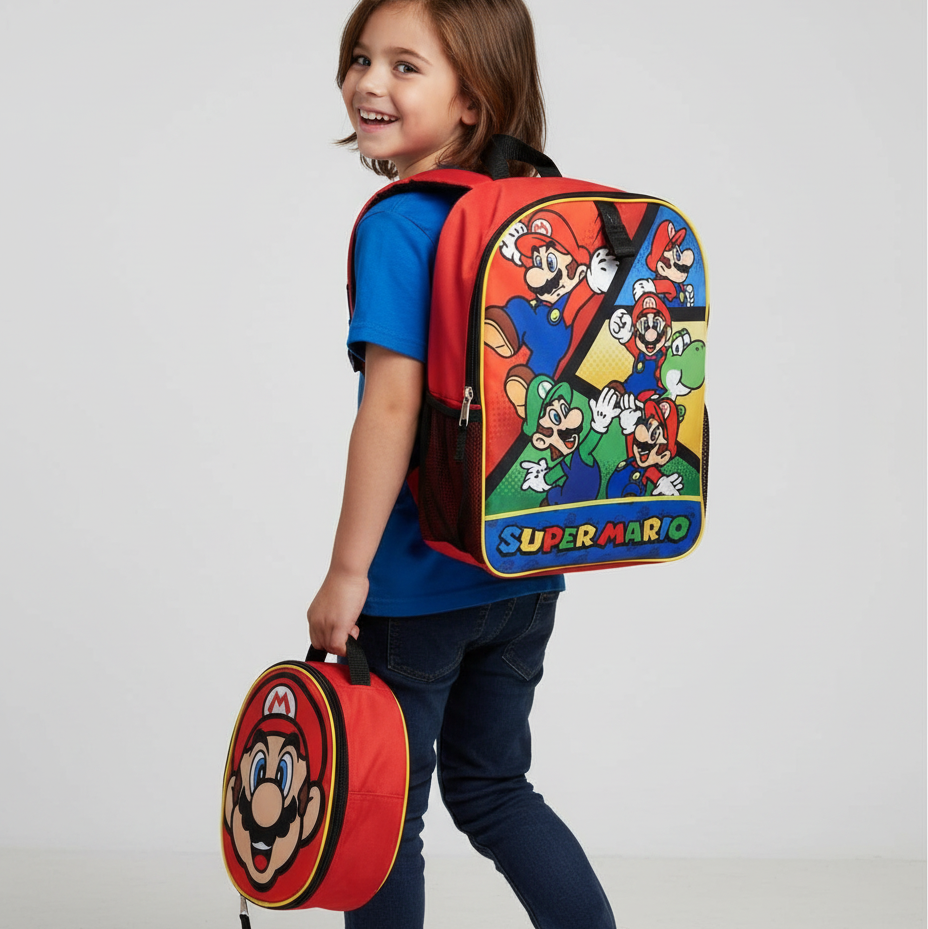 Mochila Super Mario con lonchera - Mario Nintendo - Fan Army