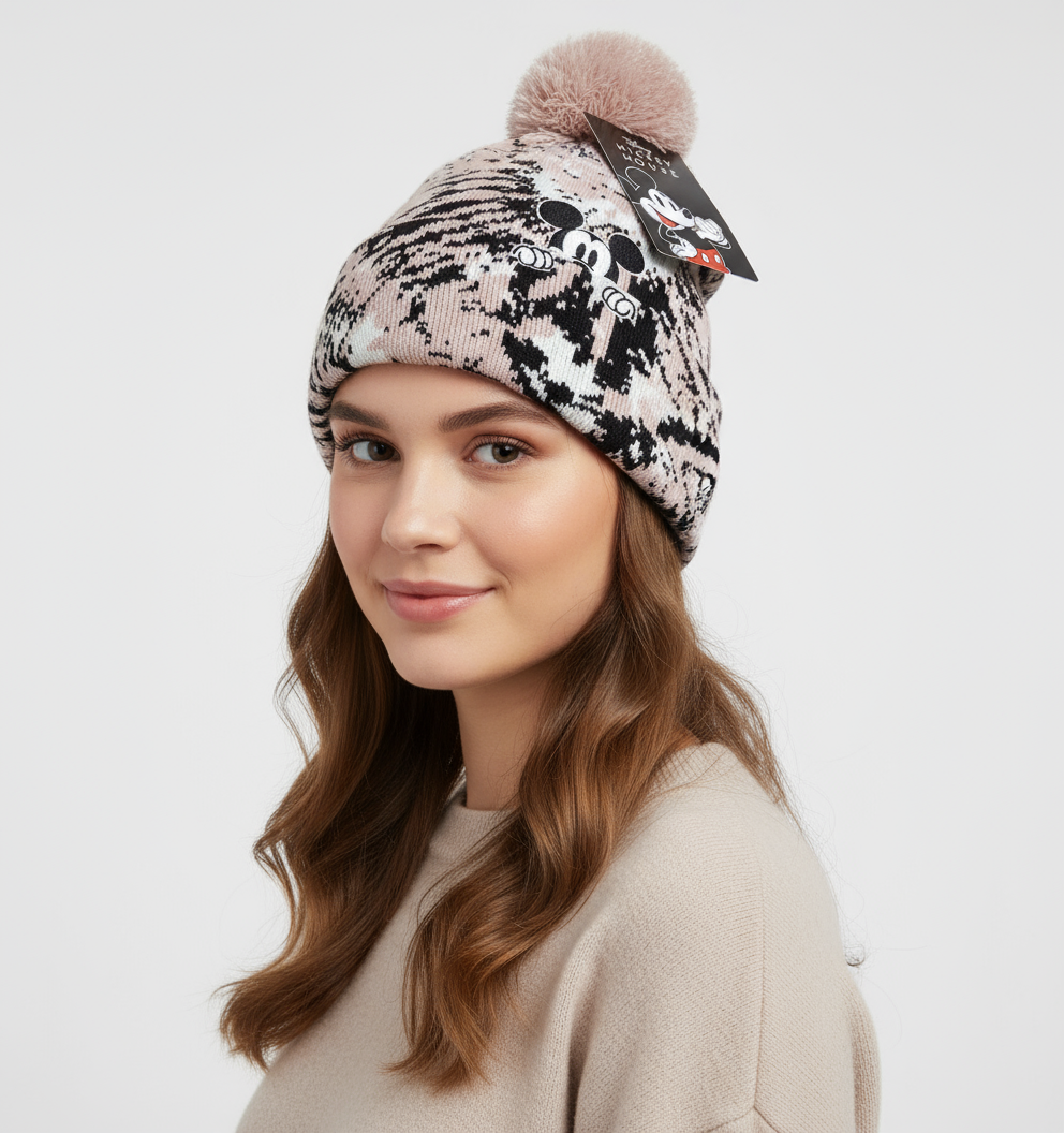 Beanie Disney Mickey Mouse Pink Camouflage - Fan Army
