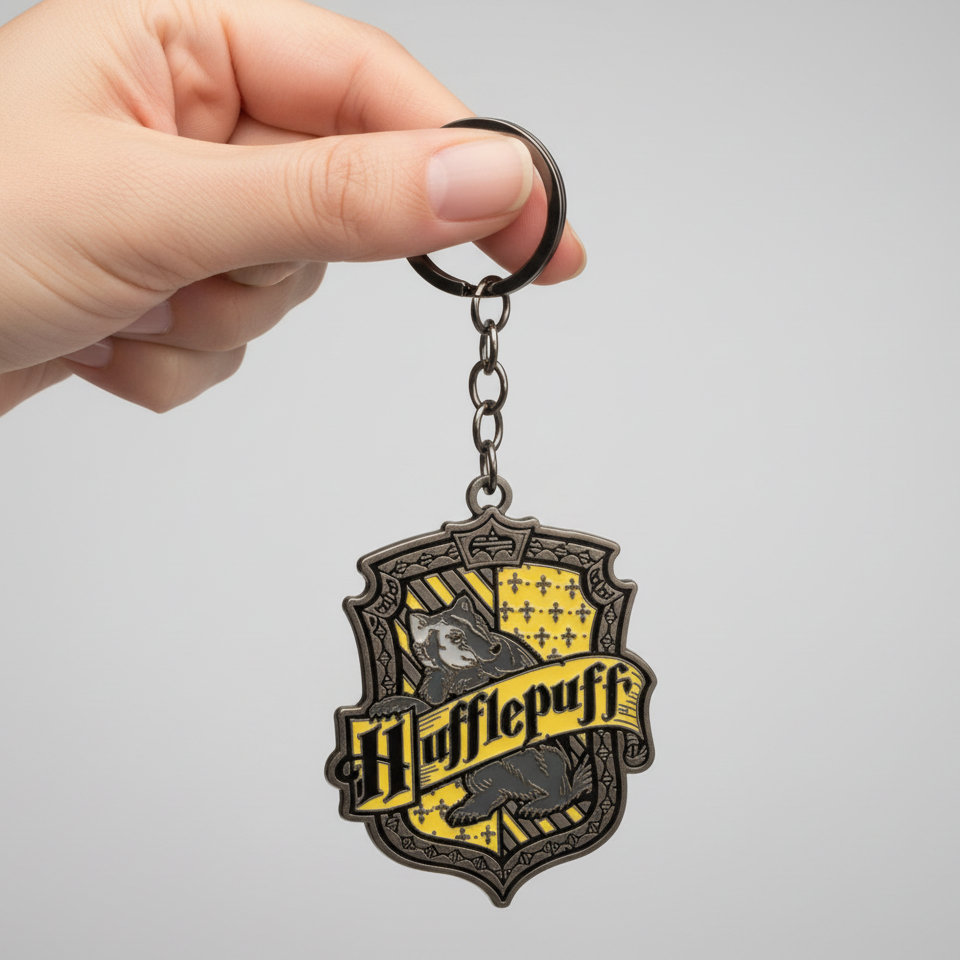 Llavero de moda Harry Potter de Metal símbolo Hufflepuff - Fan Army