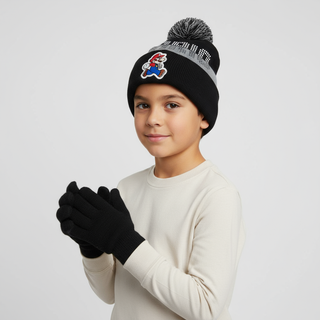 Beanie con guantes Super Mario Walking Pompón - Fan Army