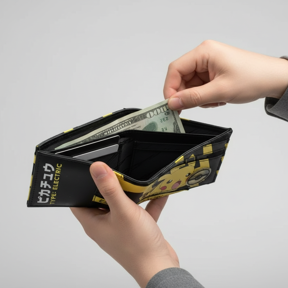 Bioworld - Cartera Bifold Pikachu Pokémon de Alta Calidad, Edición Limitada Original Pokemon - Fan Army