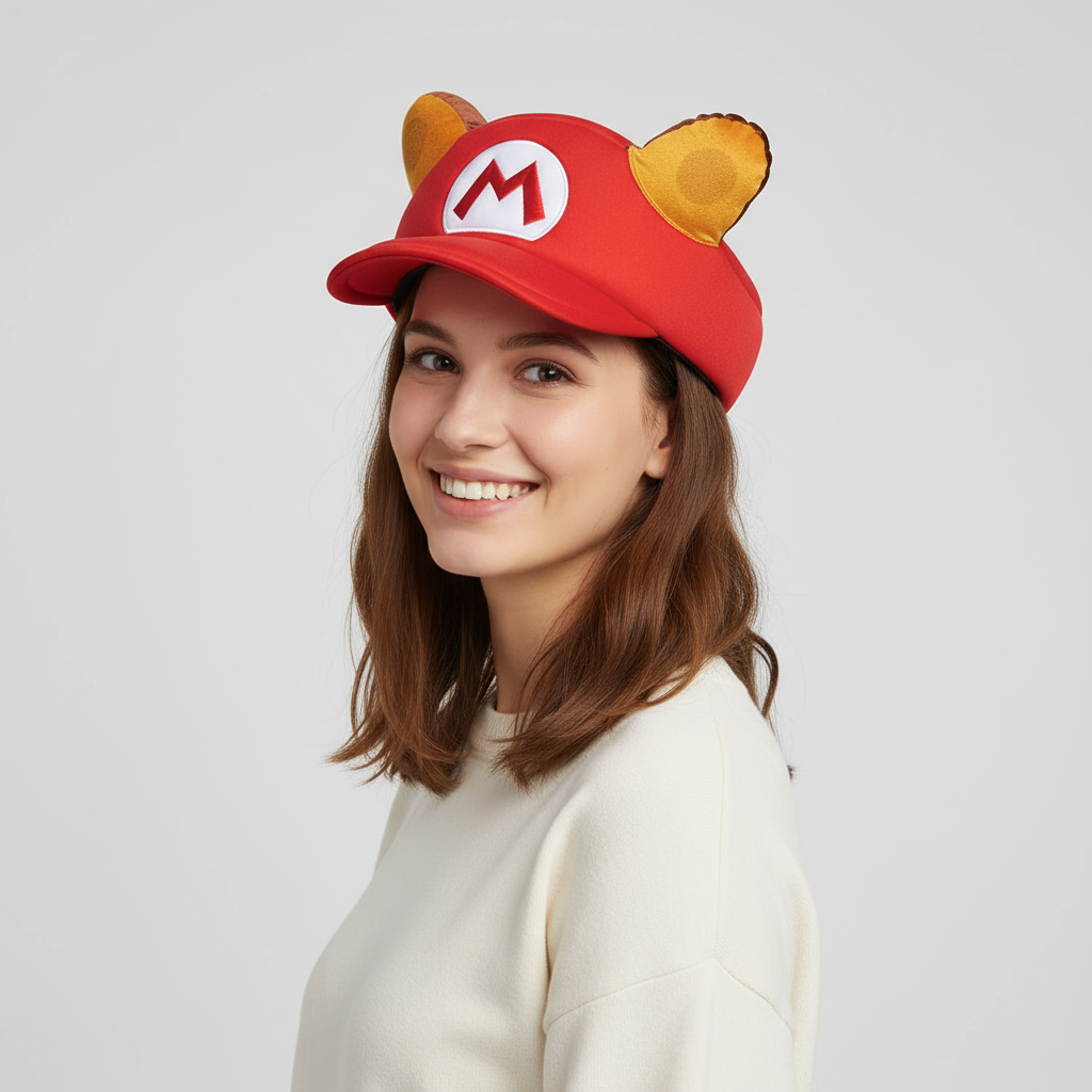 Gorra Super Mario 3 Raccoon Cosplay Orejas - Fan Army
