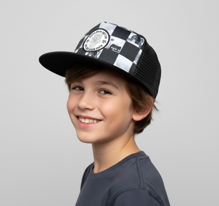 Gorra Bob Esponja Fondo de Bikini Blanco y Negro - Fan Army