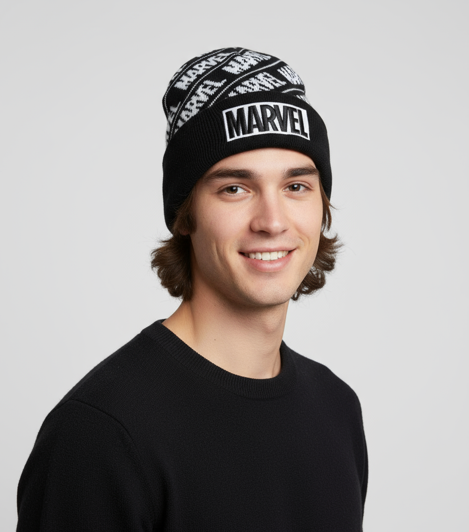 Beanie Marvel Patrón Logo - Fan Army