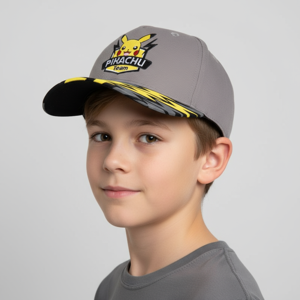 Pokemon Gorra Pikachu Parche Rayo Electricidad Ajustable - Fan Army