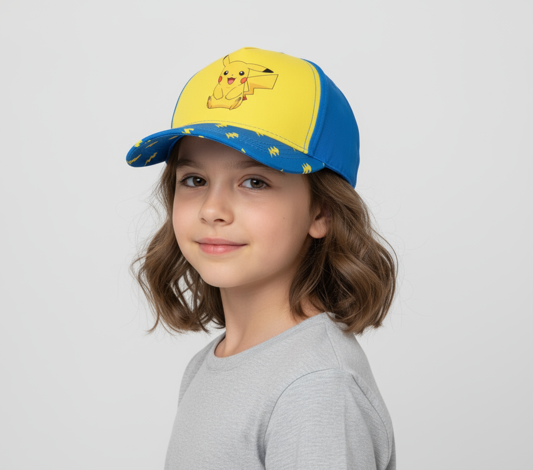Pokemon Gorra para niños Pikachu Rayo Ajustable Pokebola - Fan Army