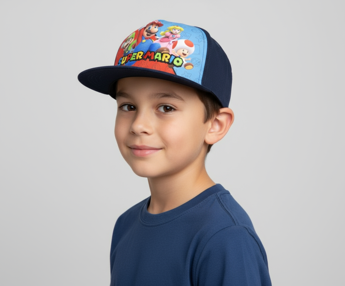 Super Mario Gorra Para niños Ajustable Peach Toad Luigi Nintendo - Fan Army