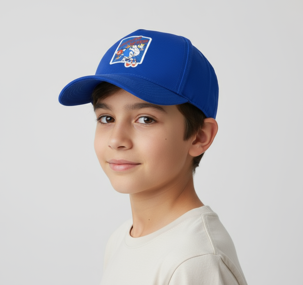 Sonic Gorra para niños parche azul original SEGA velocidad sin limites - Fan Army