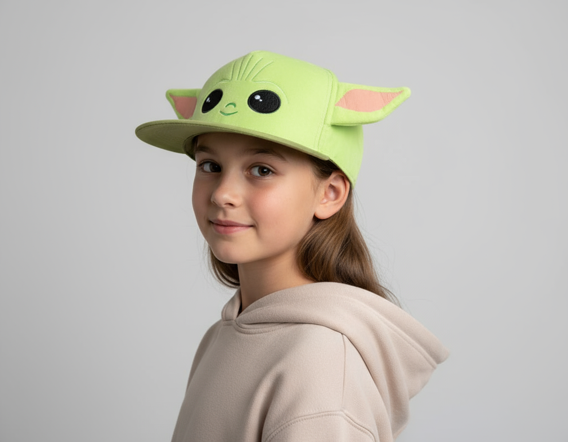Gorra Plush para niños The mandalorian Cabeza Grogu - Fan Army