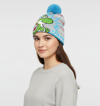 Gorro Beanie Nintendo – Yoshi con Pompón | Original - Fan Army