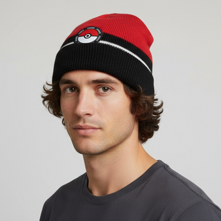Beanie Pokemon Tricolor con Pokebola - Fan Army