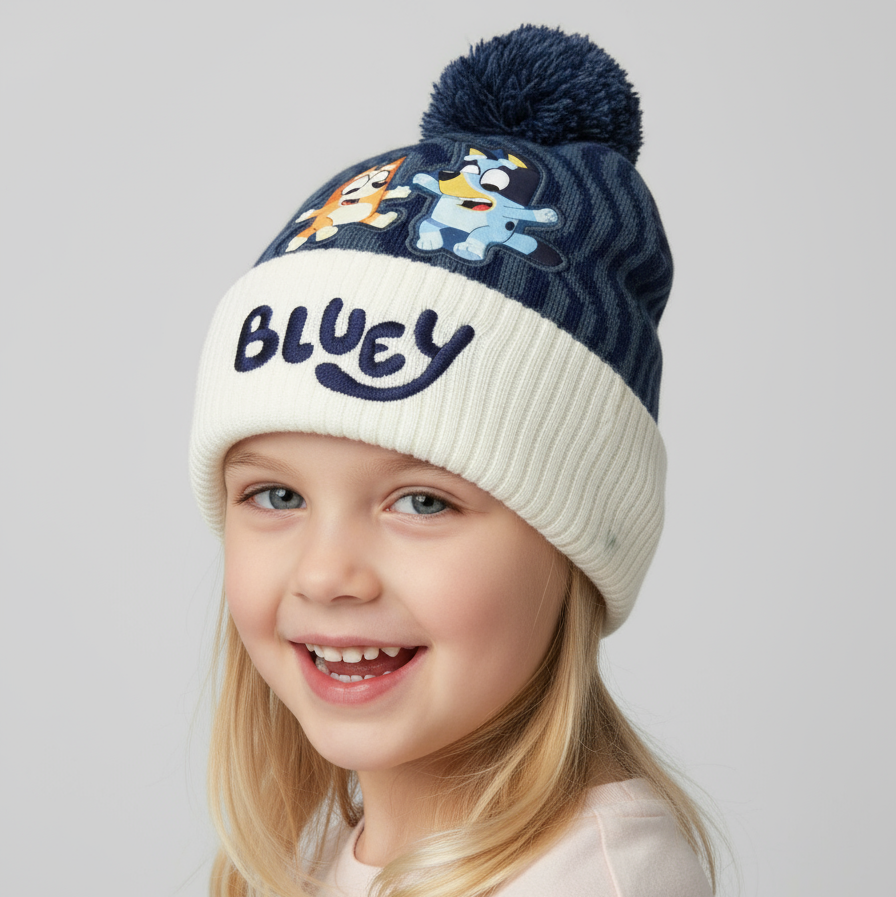 Gorro Bluey y Bingo con Pompón Beanie Original - Fan Army