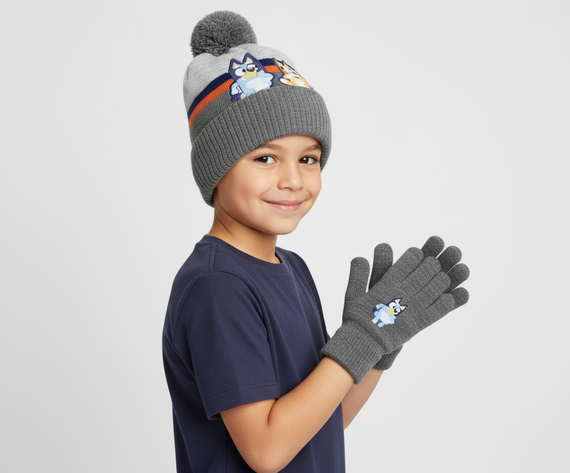 Set Gorro con Guantes Bluey y Bingo Original - Fan Army