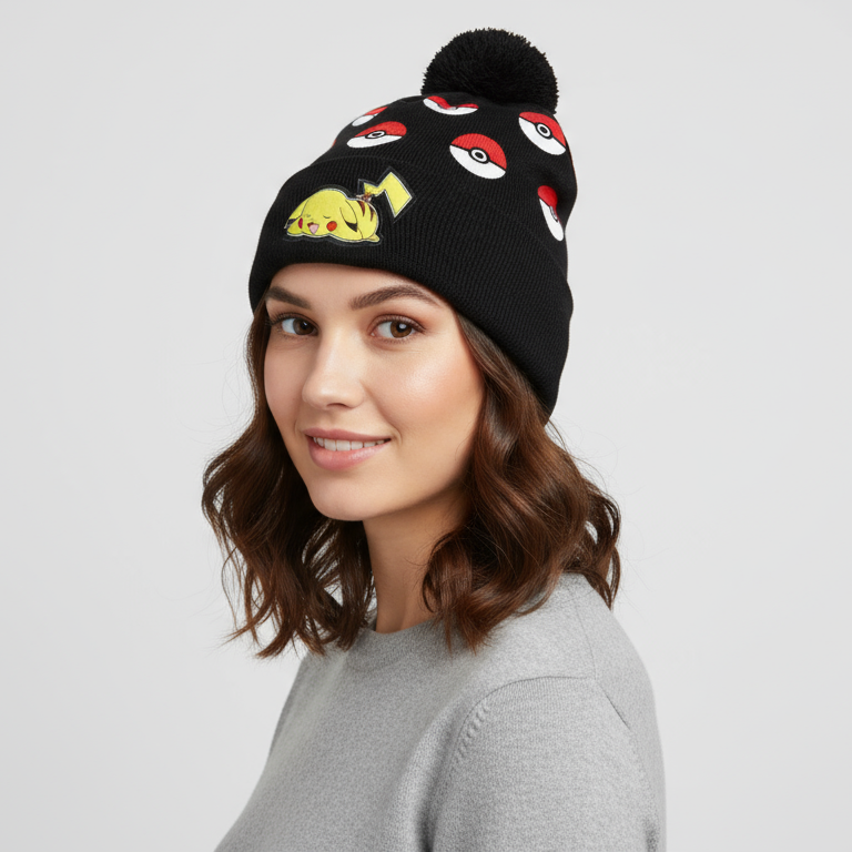 Gorro para el frio Pokemon Pokebolas Pikachu - Fan Army