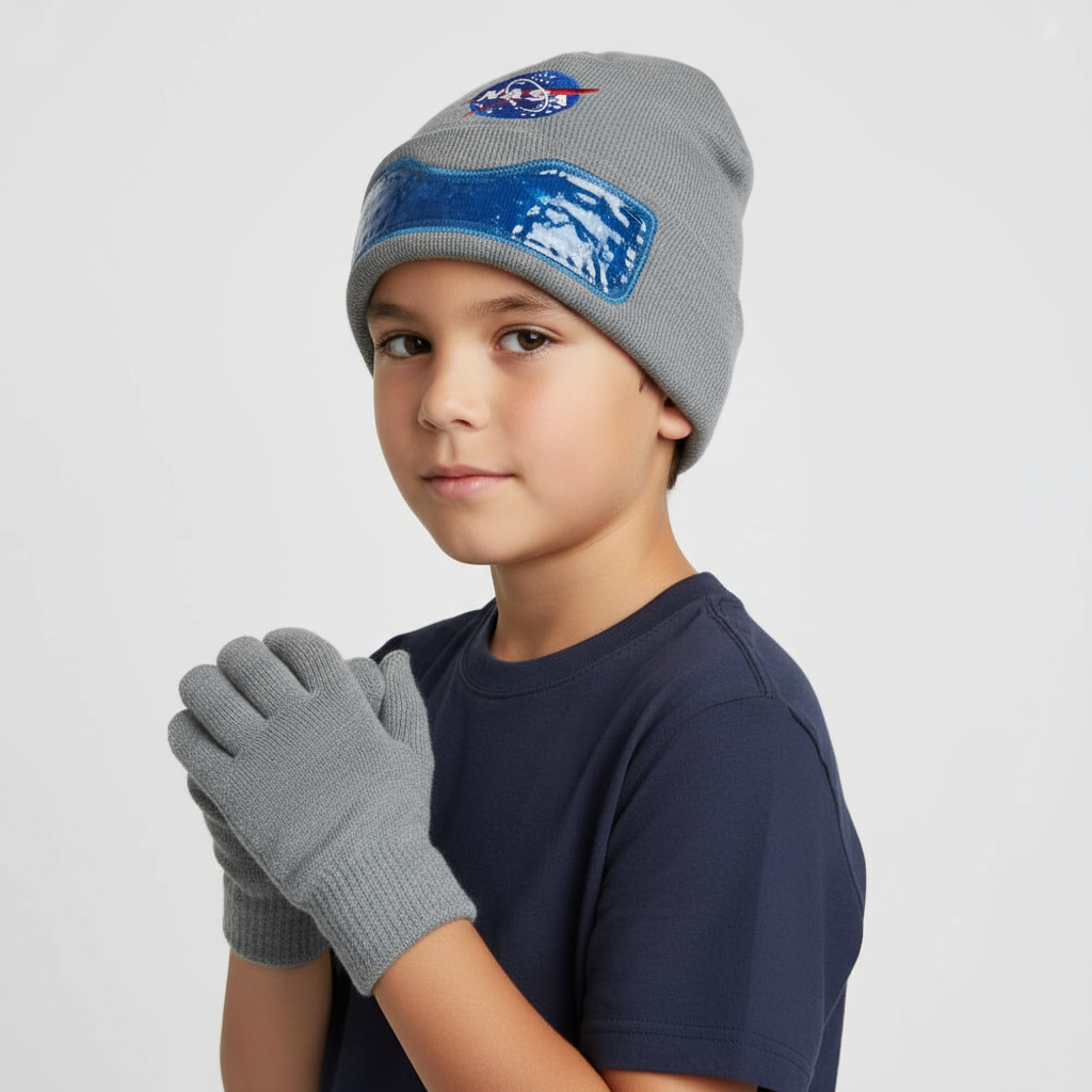 Beanie con Guantes NASA Casco - Fan Army
