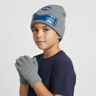 Beanie con Guantes NASA Casco - Fan Army