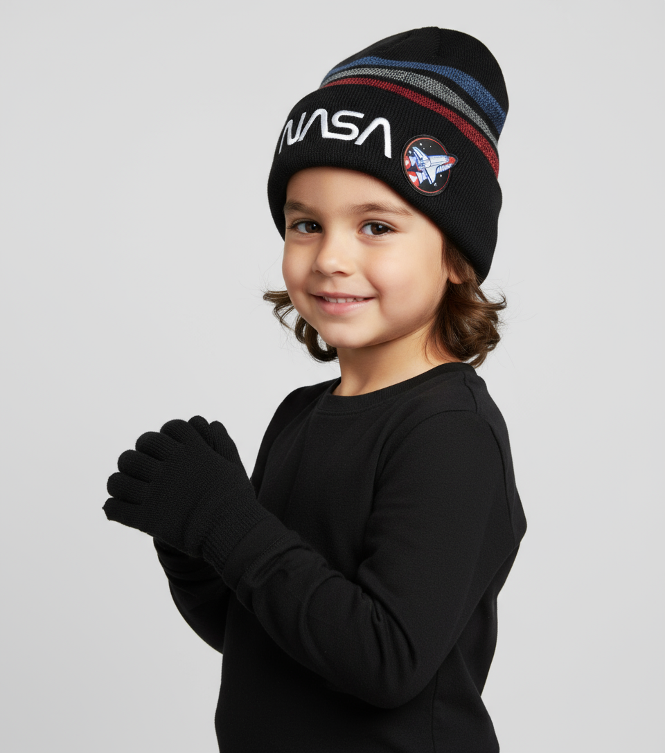 Beanie con Guantes NASA Tricolor - Fan Army