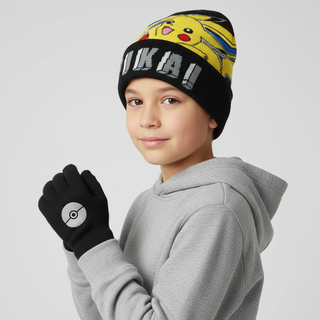 Beanie con Guantes Pokémon Pika - Fan Army