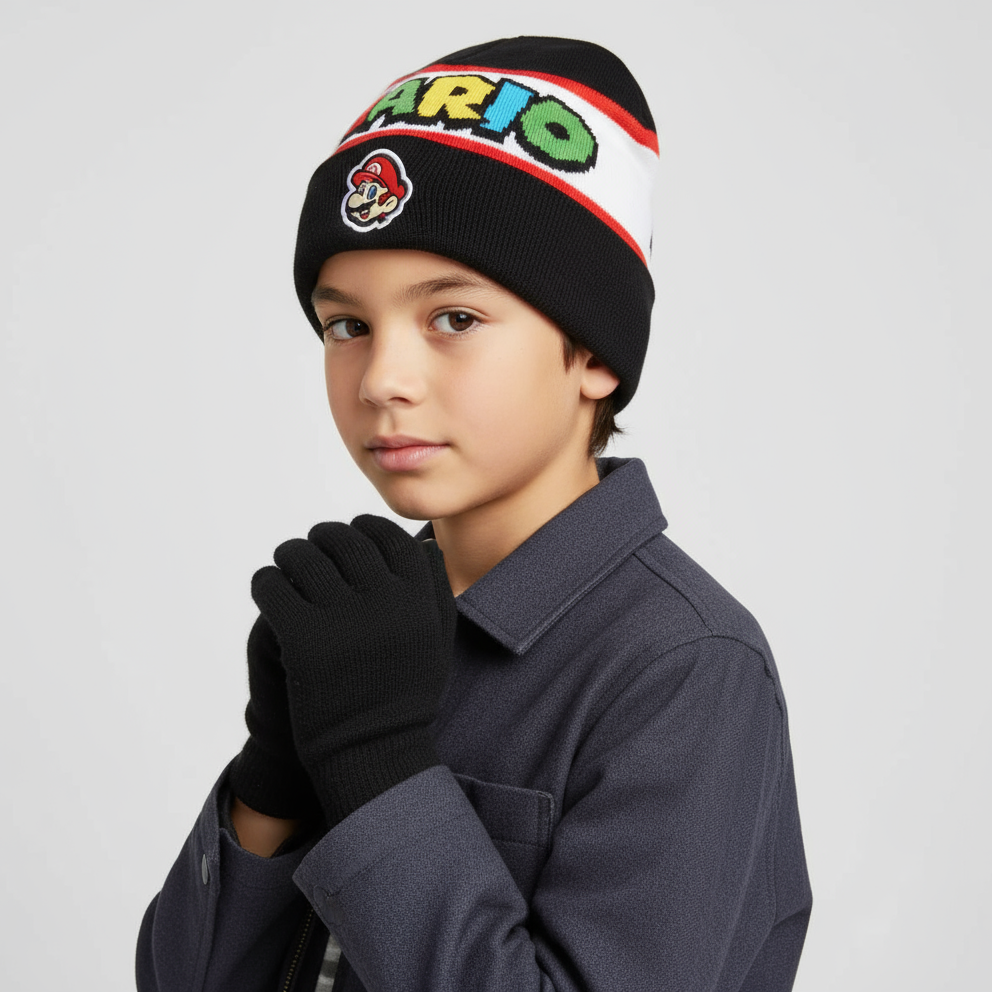 Gorro y Guantes Para Niño Super Mario Bros - Fan Army