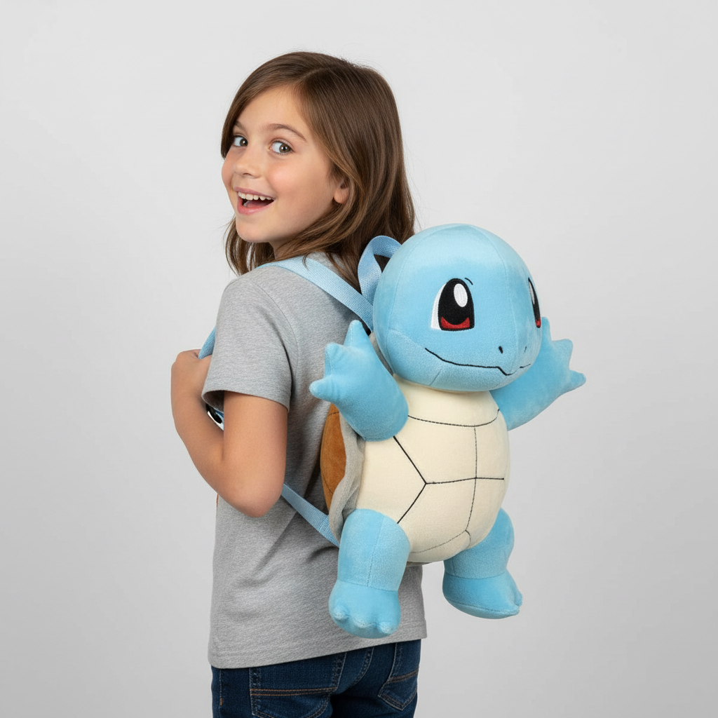 Mochila de Peluche Squirtle Pokémon Niños - Fan Army
