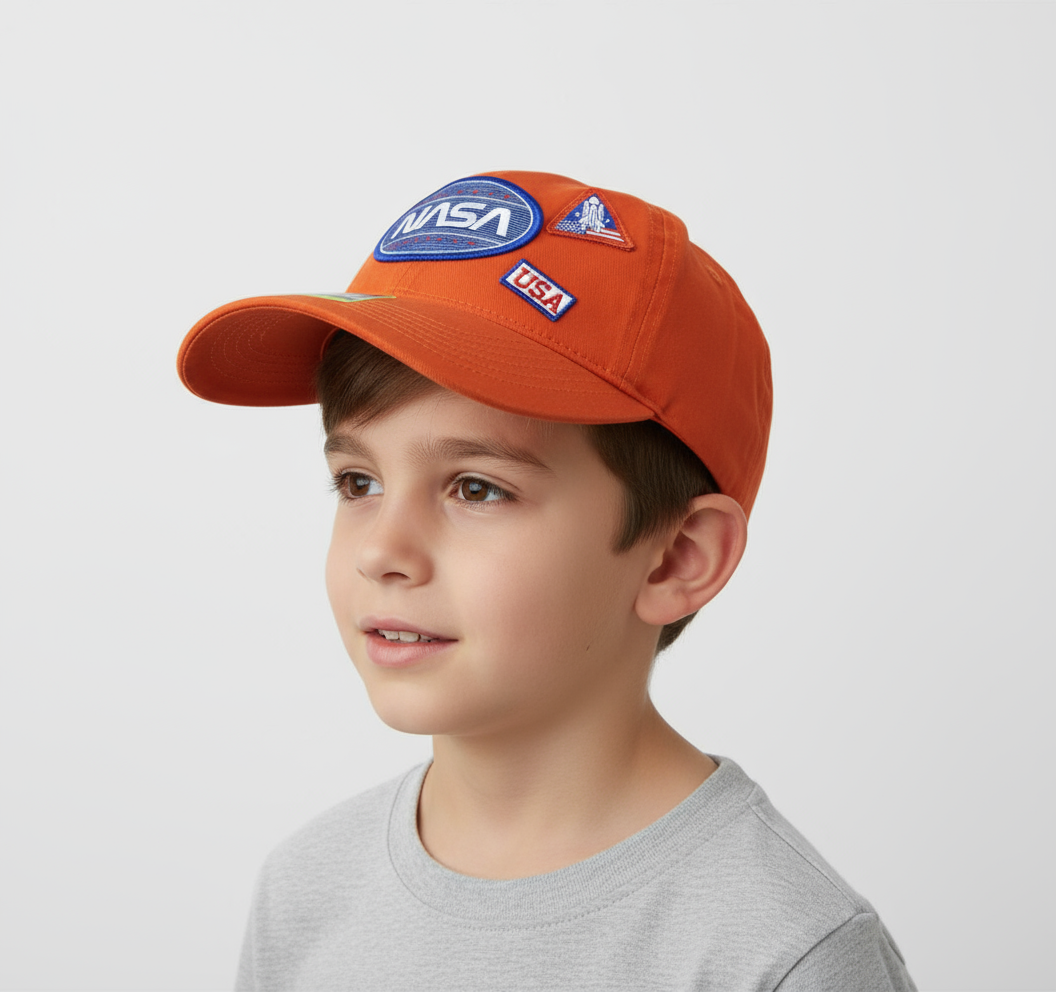 Gorra Logo NASA Naranja Niños - Fan Army
