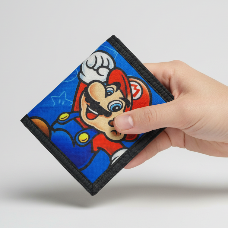 Cartera Super Mario Bros Infantil Mario, Yoshi y Toad - Fan Army