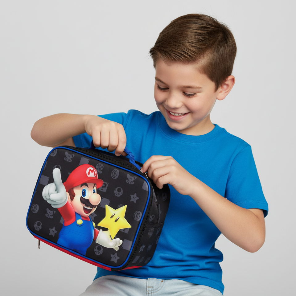 Super Mario Lonchera Para Niños 3D Nintendo original Bioworld - Fan Army