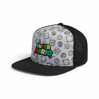 Gorra Baseball Super Mario Original Ajustable Color Gris - Fan Army