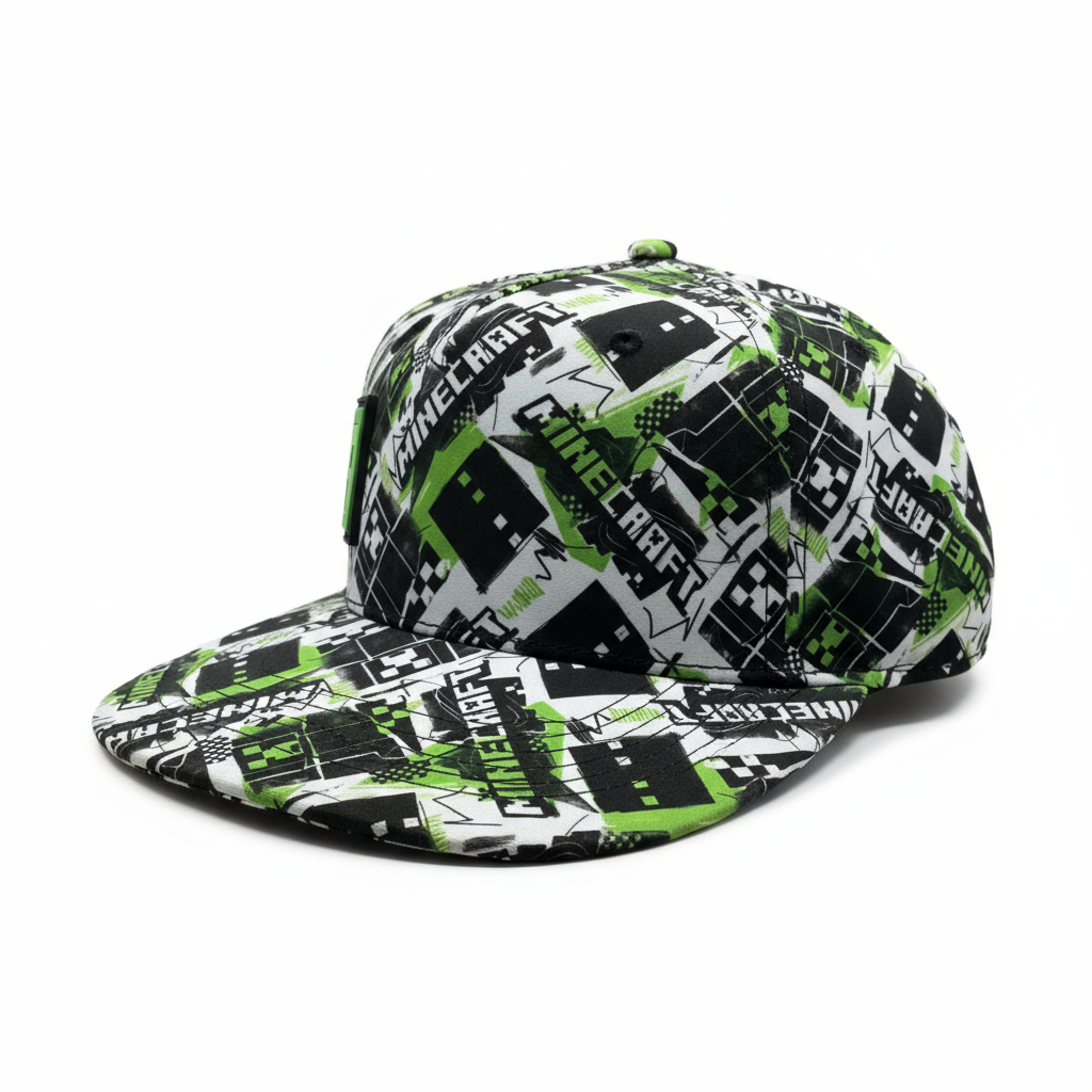 Gorra Plana Minecraft con Creeper Original  - Fan Army