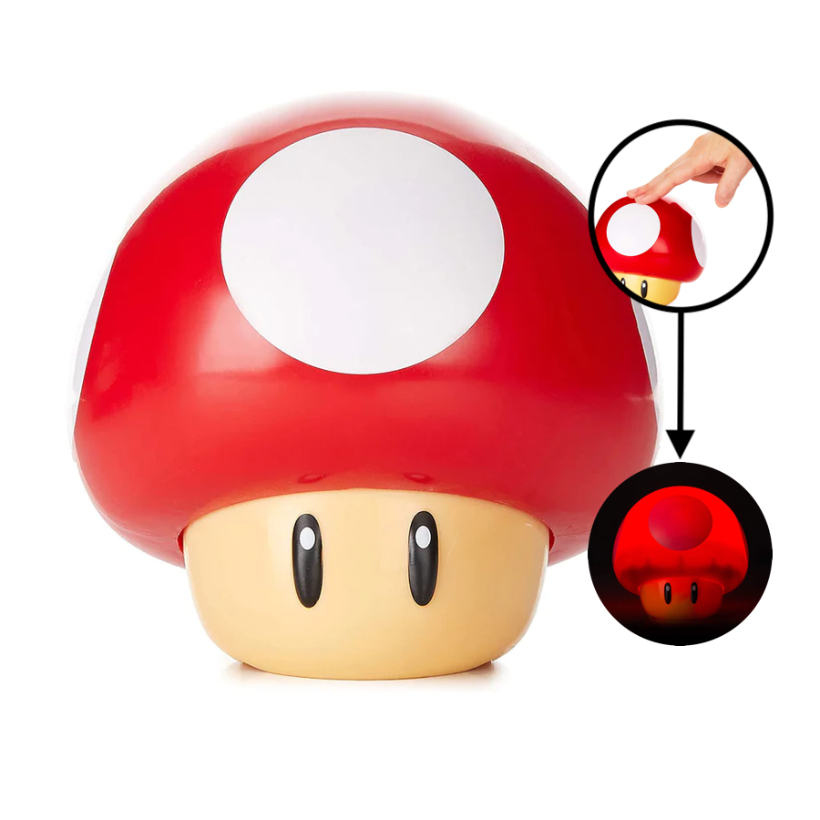 Lámpara Super Mario Super Mushroom Luz de Noche Original