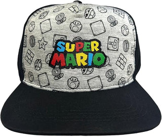 Gorra Baseball Super Mario Original Ajustable Color Gris